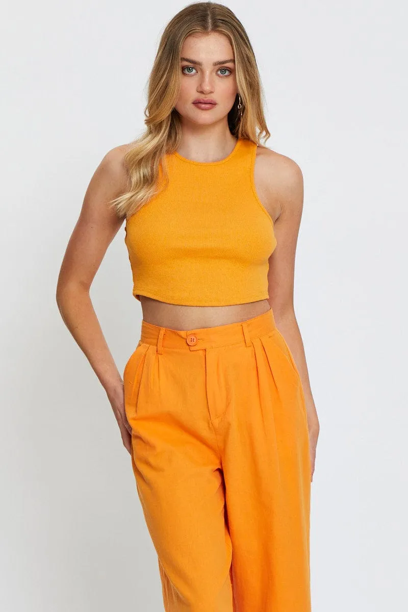 Orange Crop Top sold by Ally Fashion product image thumbnail 3