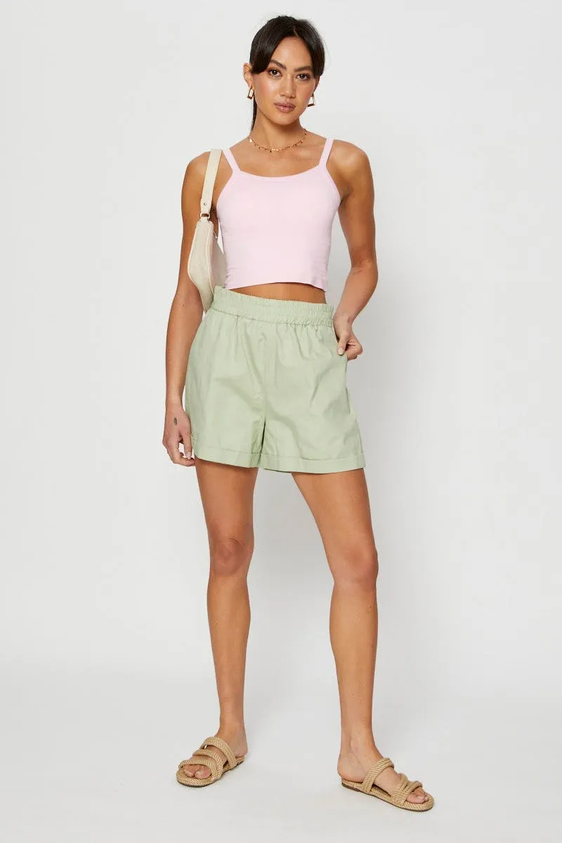 Pink Singlet Top Seamless Crop sold by Ally Fashion product image thumbnail 2