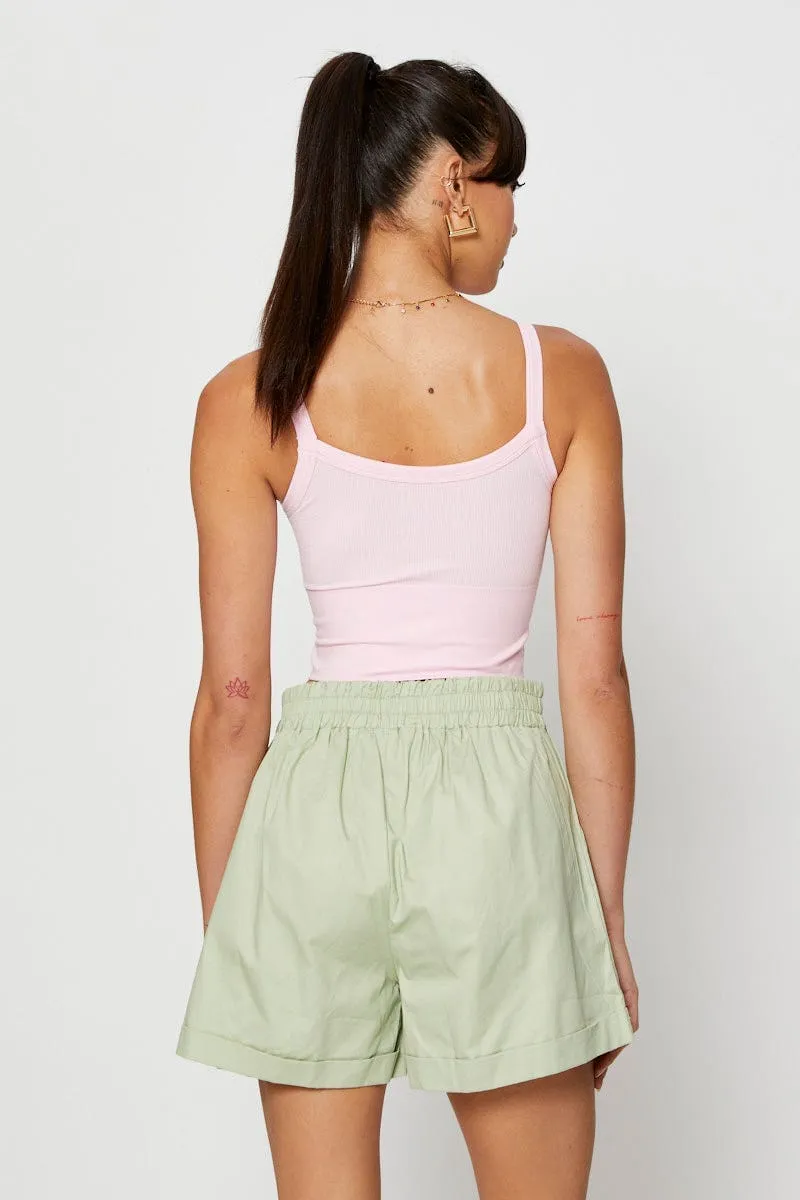 Pink Singlet Top Seamless Crop sold by Ally Fashion product image thumbnail 5