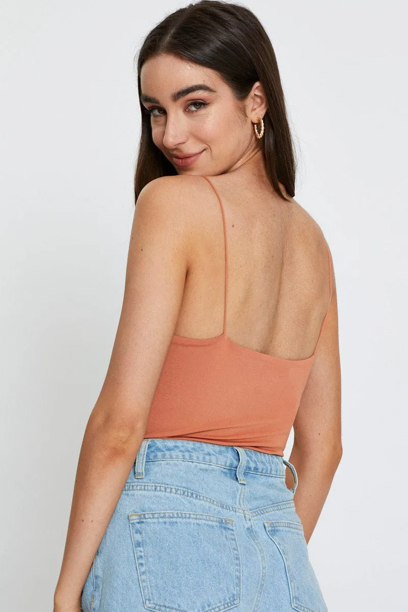 Brown Bodysuit Top sold by Ally Fashion product image thumbnail 5
