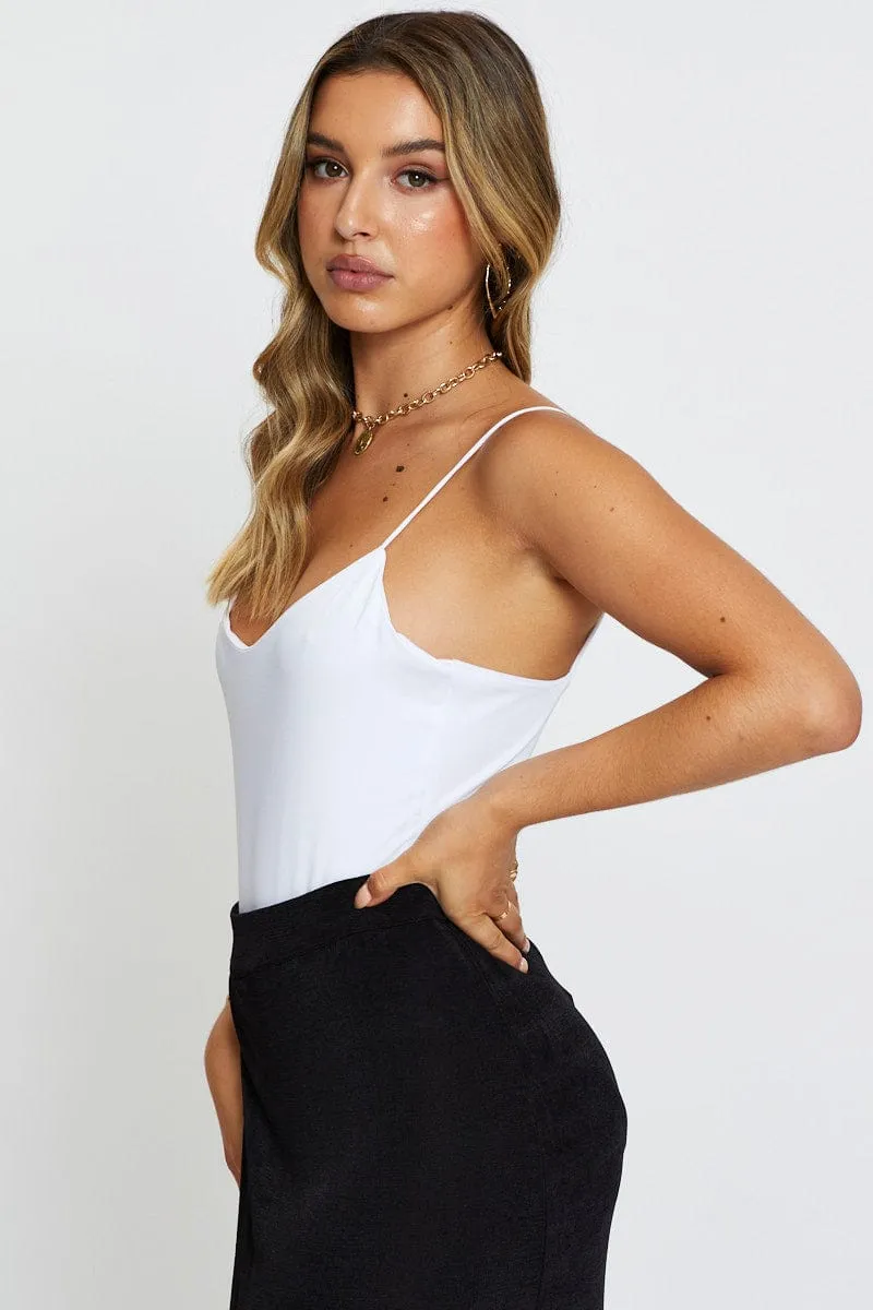 White Bodysuit Top sold by Ally Fashion product image thumbnail 4