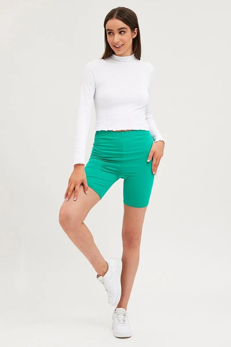 Green Bike Shorts Cotton sold by Ally Fashion product image thumbnail 3