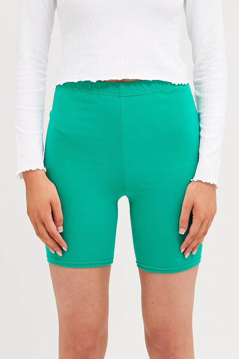 Green Bike Shorts Cotton sold by Ally Fashion product image thumbnail 2