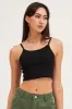 Black Crop Singlet Top sold by Ally Fashion