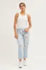 White Rib Knot Front Tank Top sold by Ally Fashion