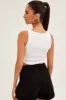 White Crop Tank Top Cotton sold by Ally Fashion