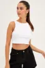 White Crop Tank Top Cotton sold by Ally Fashion