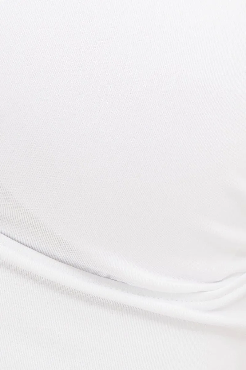 White Bralette Deep V Neck sold by Ally Fashion product image thumbnail 5