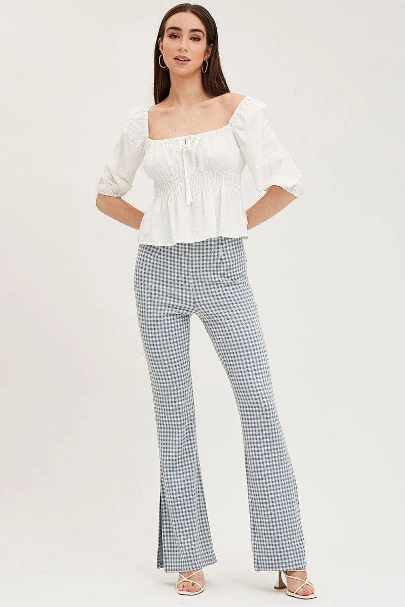 Check Flare Pants High Rise sold by Ally Fashion product image thumbnail 3