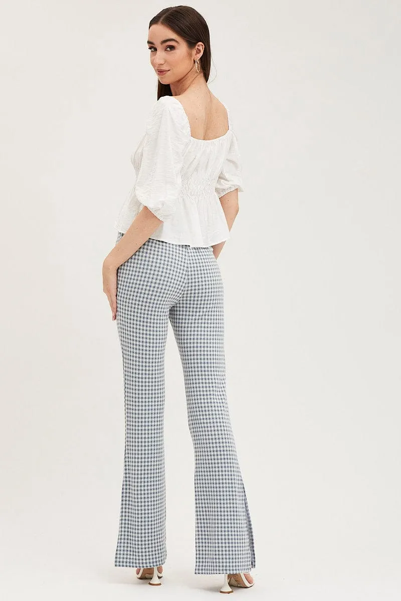 Check Flare Pants High Rise sold by Ally Fashion product image thumbnail 5