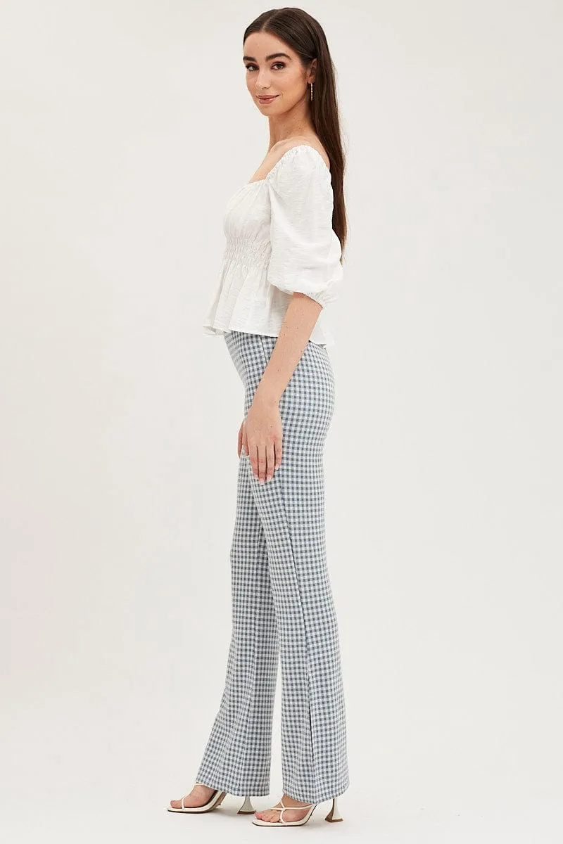 Check Flare Pants High Rise sold by Ally Fashion product image thumbnail 4