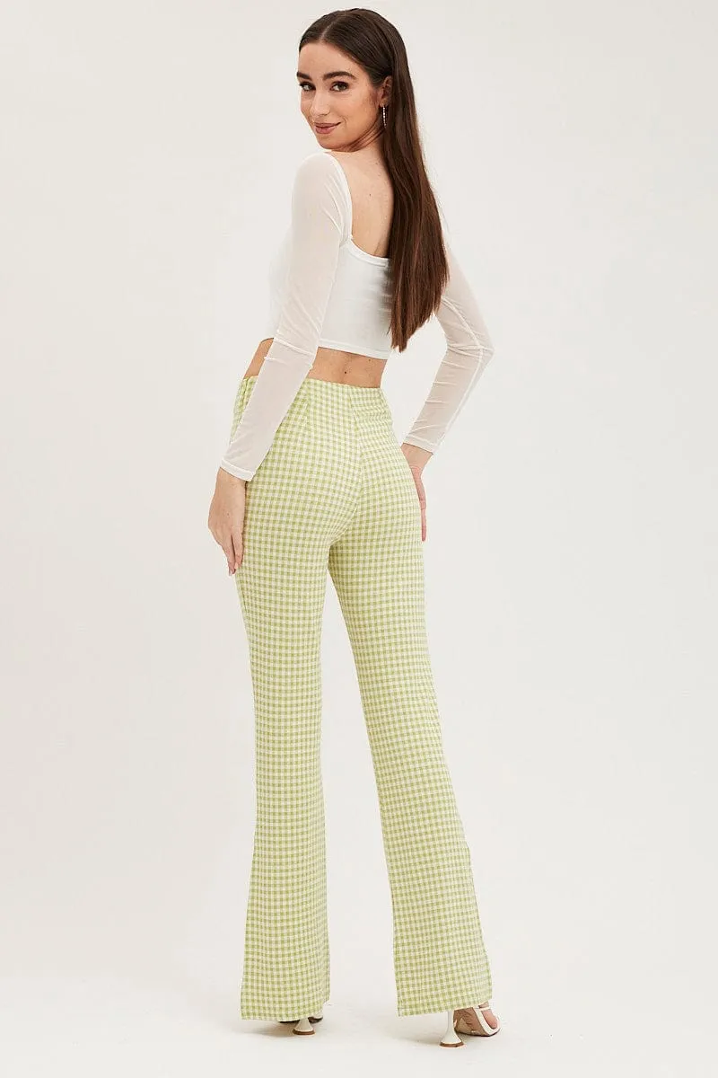 Check Flare Pants High Rise sold by Ally Fashion product image thumbnail 5