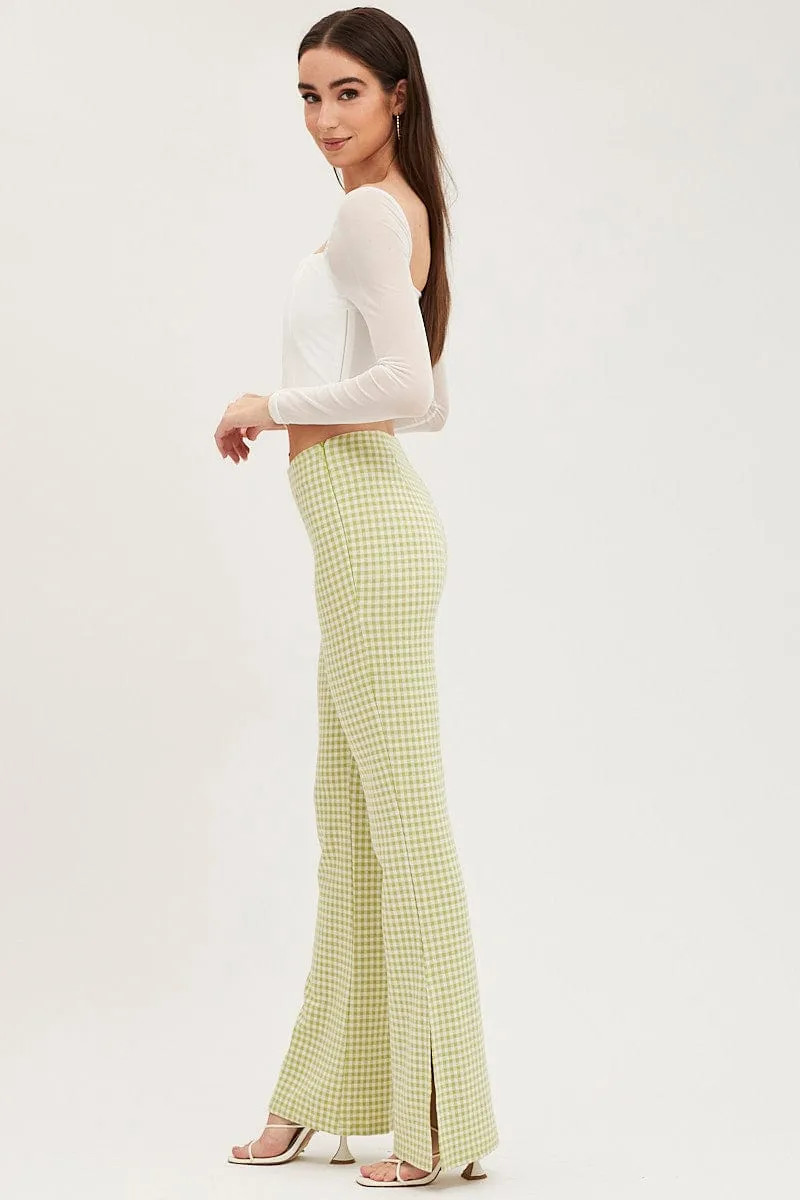 Check Flare Pants High Rise sold by Ally Fashion product image thumbnail 4