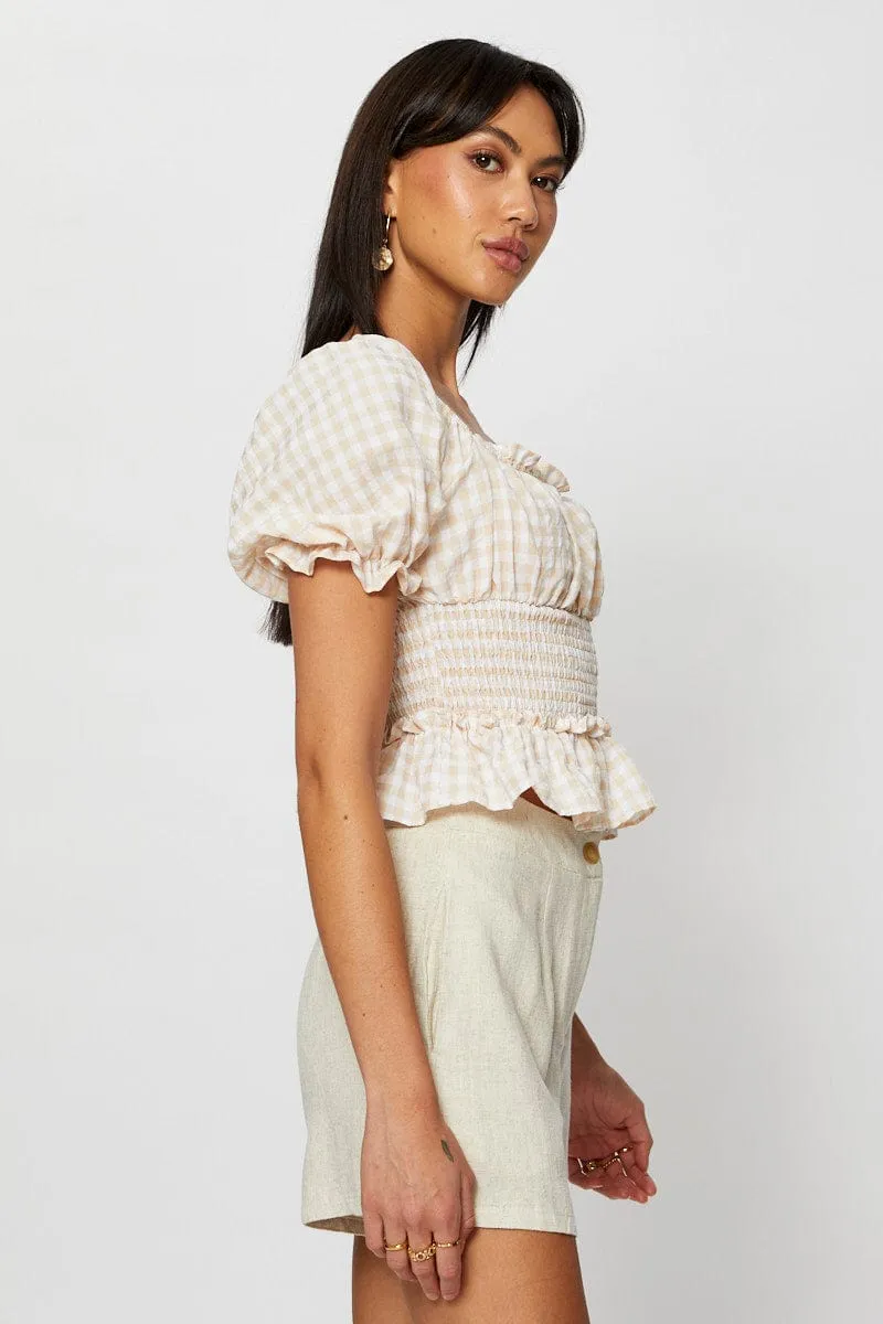 Beige Shorts sold by Ally Fashion product image thumbnail 4