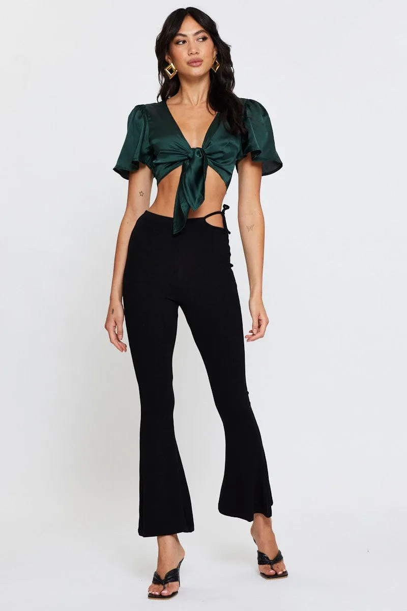 Black Flare Pants sold by Ally Fashion product image thumbnail 3