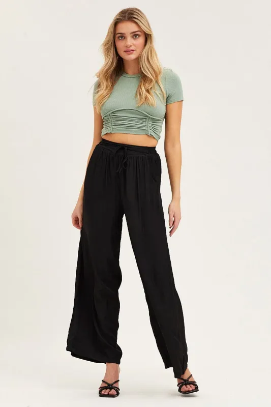 Black Wide Leg Pants sold by Ally Fashion
