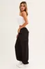 Black Cargo Parachute Pants Out Pocket sold by Ally Fashion
