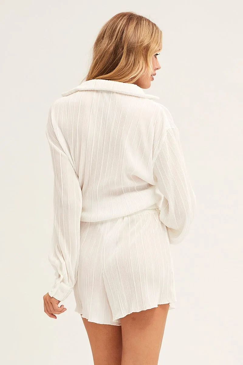 White Plisse Short High Rise sold by Ally Fashion product image thumbnail 5