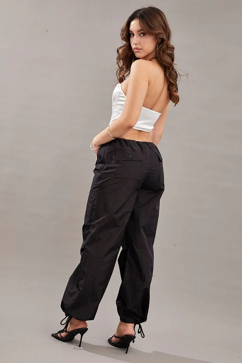 Black Utility Relaxed Pant Low Rise sold by Ally Fashion product image thumbnail 5