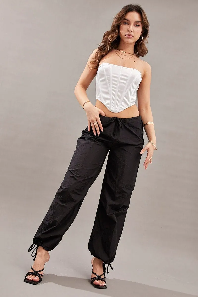 Black Utility Relaxed Pant Low Rise sold by Ally Fashion product image thumbnail 3