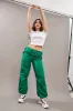 Green Utility Relaxed Pant Low Rise sold by Ally Fashion