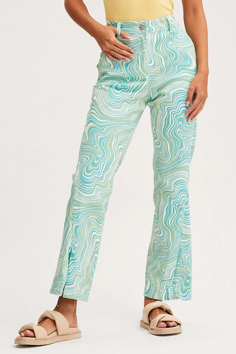 Print Wide Leg Pants High Rise sold by Ally Fashion product image thumbnail 2