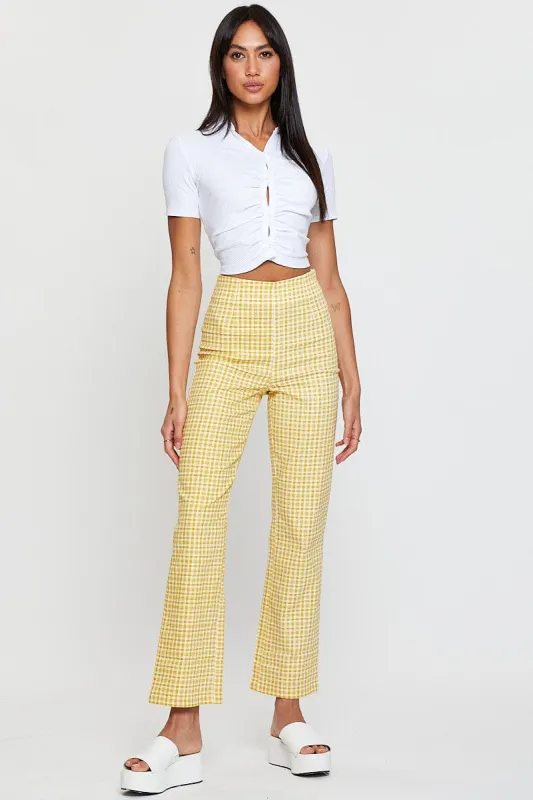 Check High Rise Leggings sold by Ally Fashion