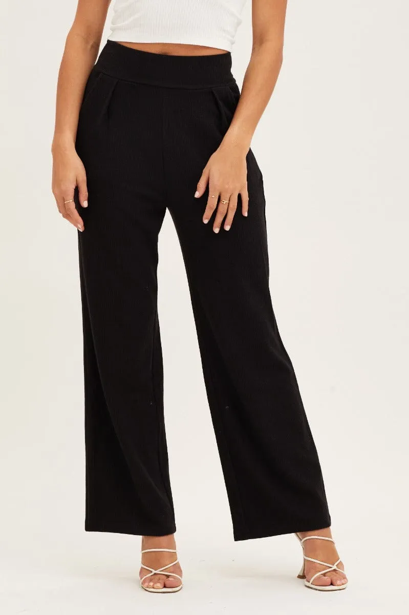 Black Pants High Waist Wide Leg sold by Ally Fashion product image thumbnail 2