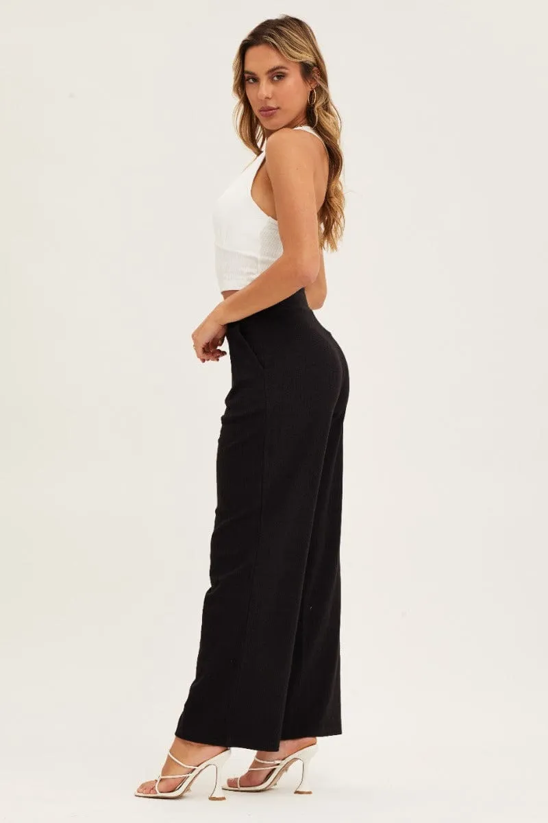 Black Pants High Waist Wide Leg sold by Ally Fashion product image thumbnail 4
