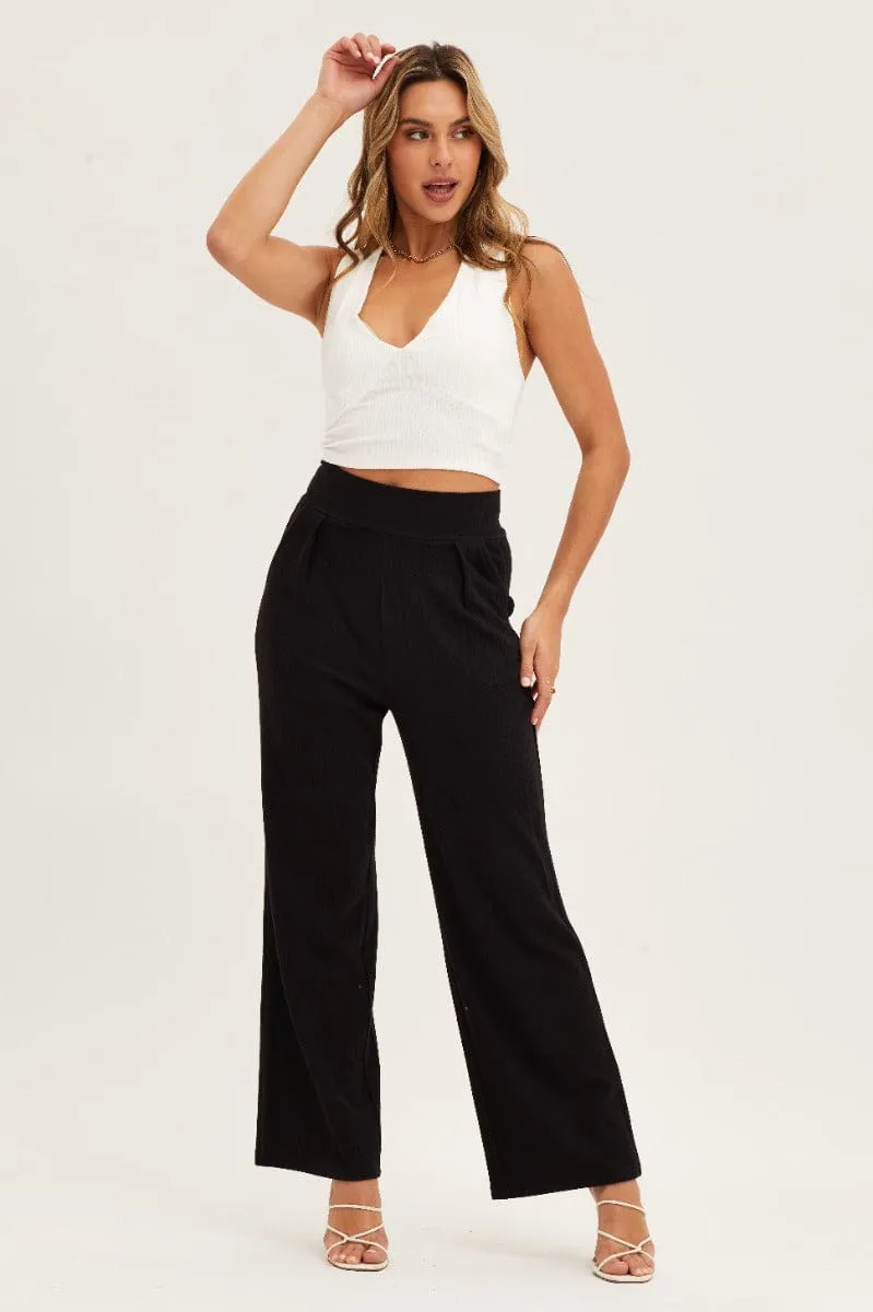 Black Pants High Waist Wide Leg sold by Ally Fashion product image thumbnail 3
