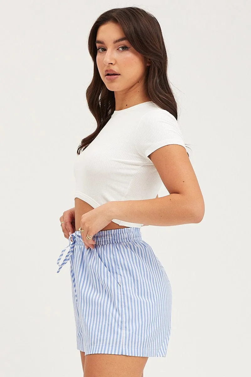 Stripe Mini Shorts High Rise sold by Ally Fashion product image thumbnail 4