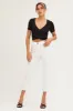 White High Rise Linen Blend Wide Leg Pants sold by Ally Fashion
