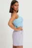 Purple Tie Front Elastic Waist Track Short sold by Ally Fashion