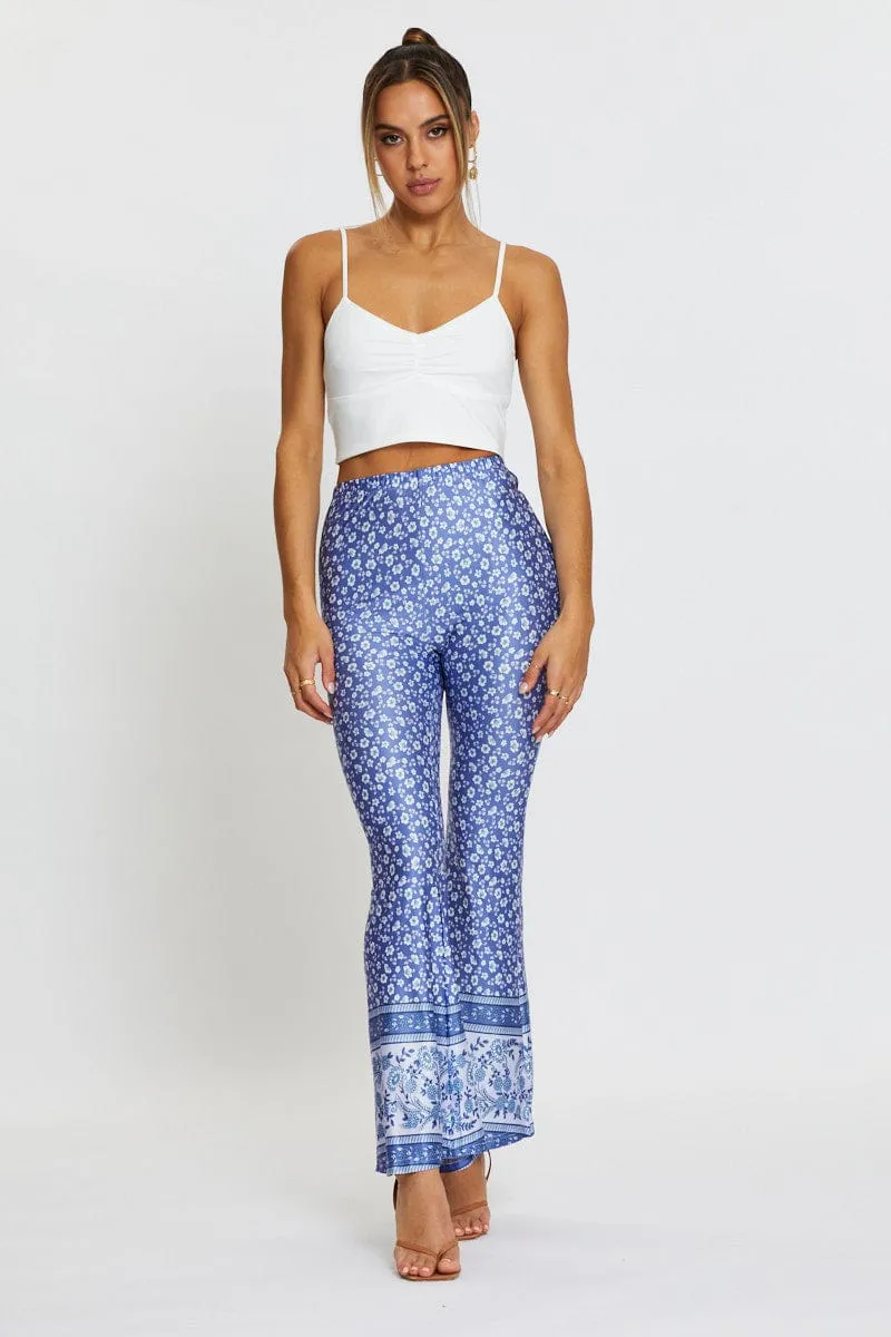 Boho Print Pants Flare Leg sold by Ally Fashion