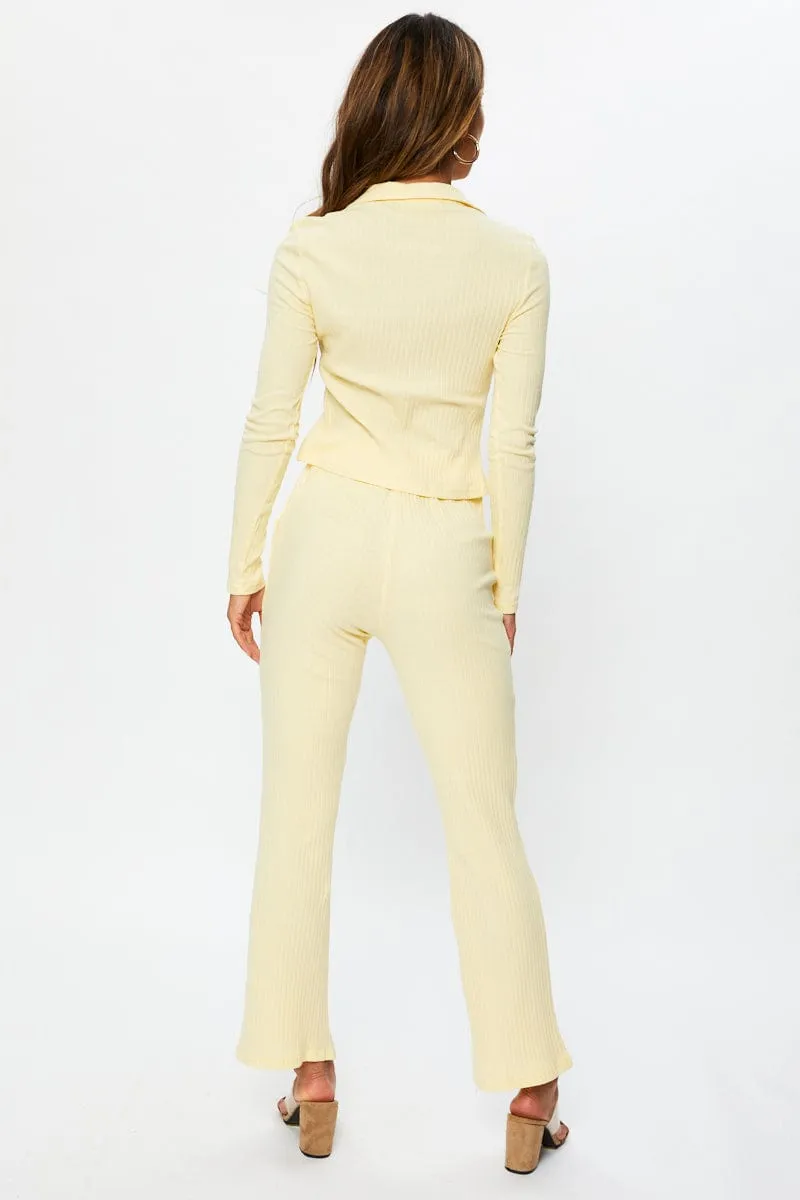Beige Flare Pants High Rise sold by Ally Fashion product image thumbnail 4