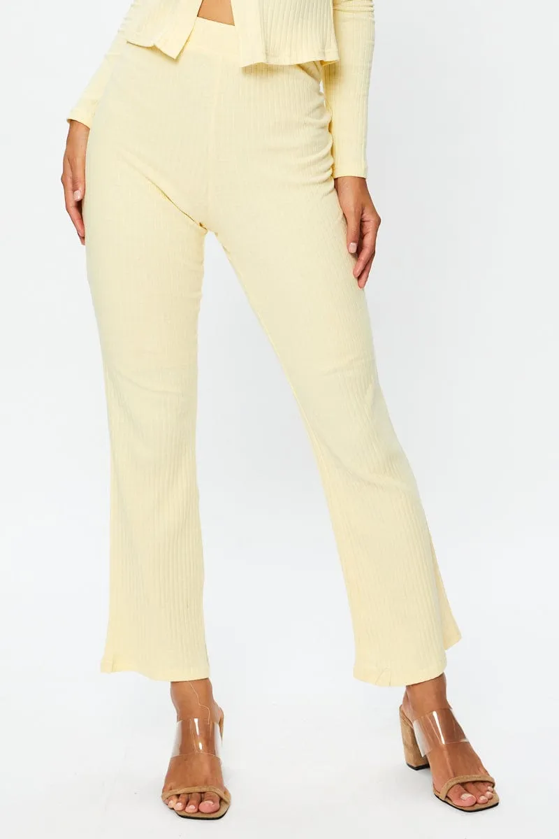 Beige Flare Pants High Rise sold by Ally Fashion product image thumbnail 2