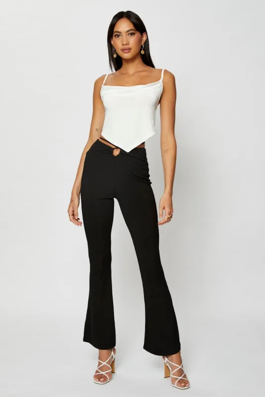 Black Jersey Pants Flare Leg sold by Ally Fashion