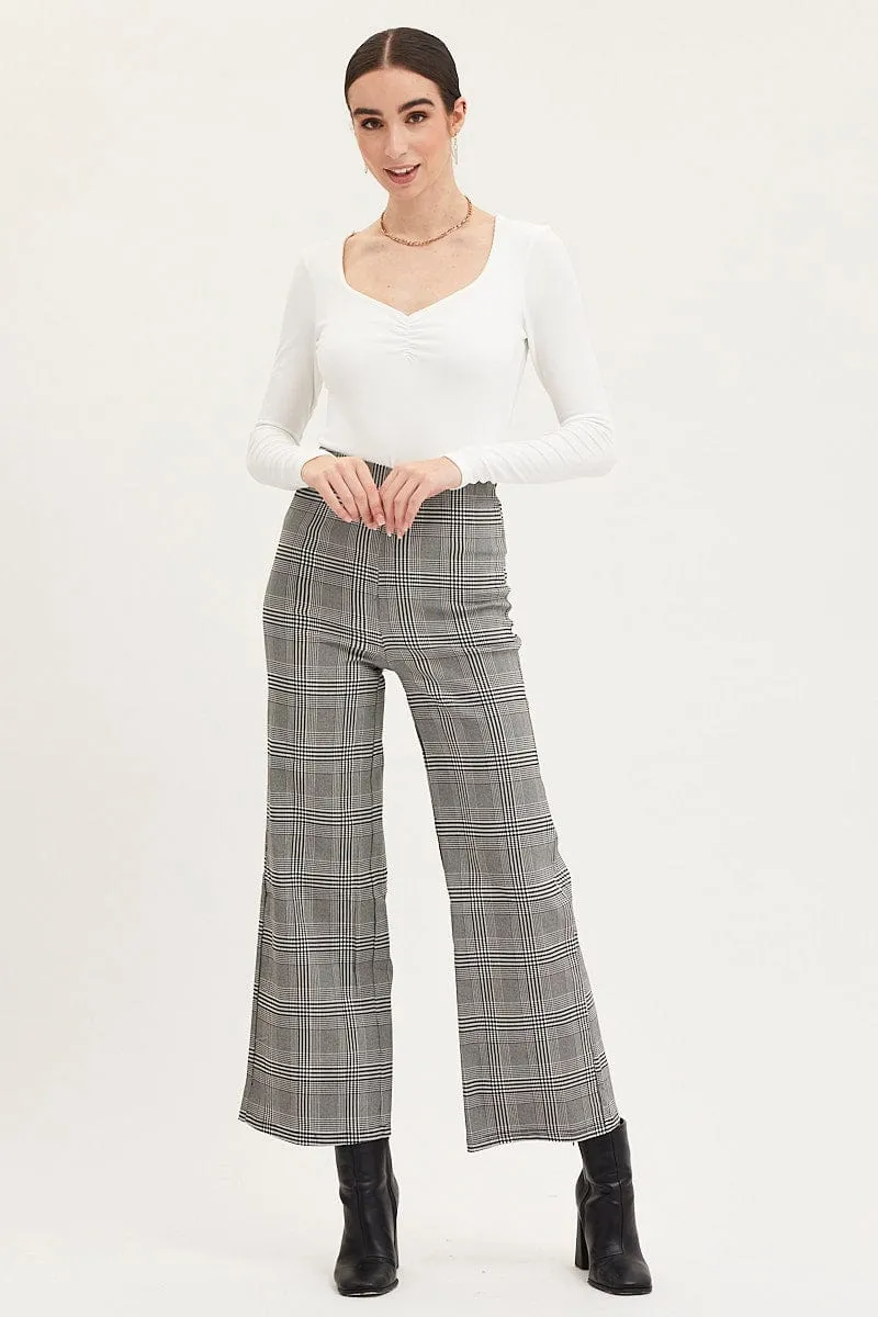 Check Flare Pants High Rise sold by Ally Fashion product image thumbnail 2