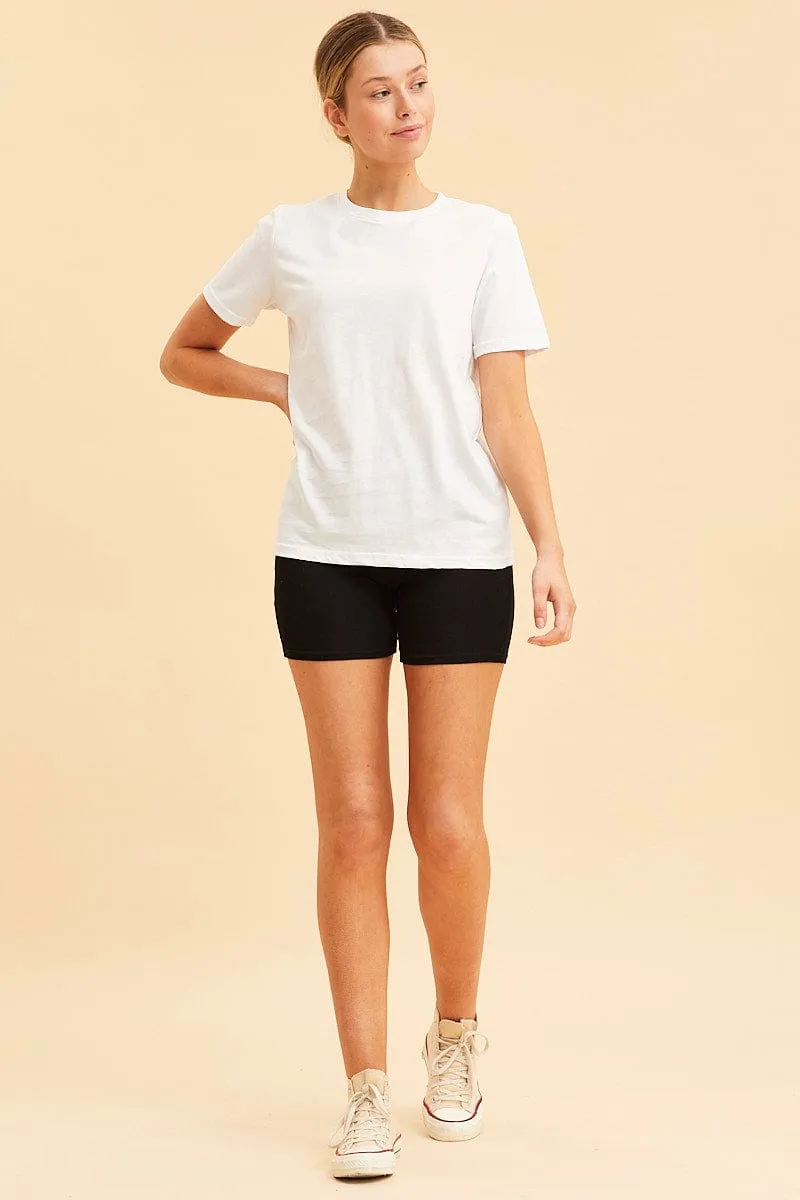 White Cotton T-Shirt Crew Neck Regular Fit Cotton sold by Ally Fashion product image thumbnail 2