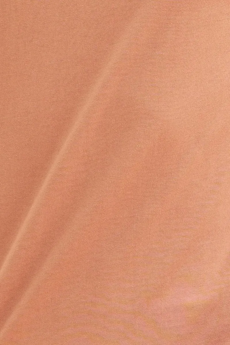 Beige Cotton T-Shirt Crew Neck Regular Fit Cotton sold by Ally Fashion product image thumbnail 5