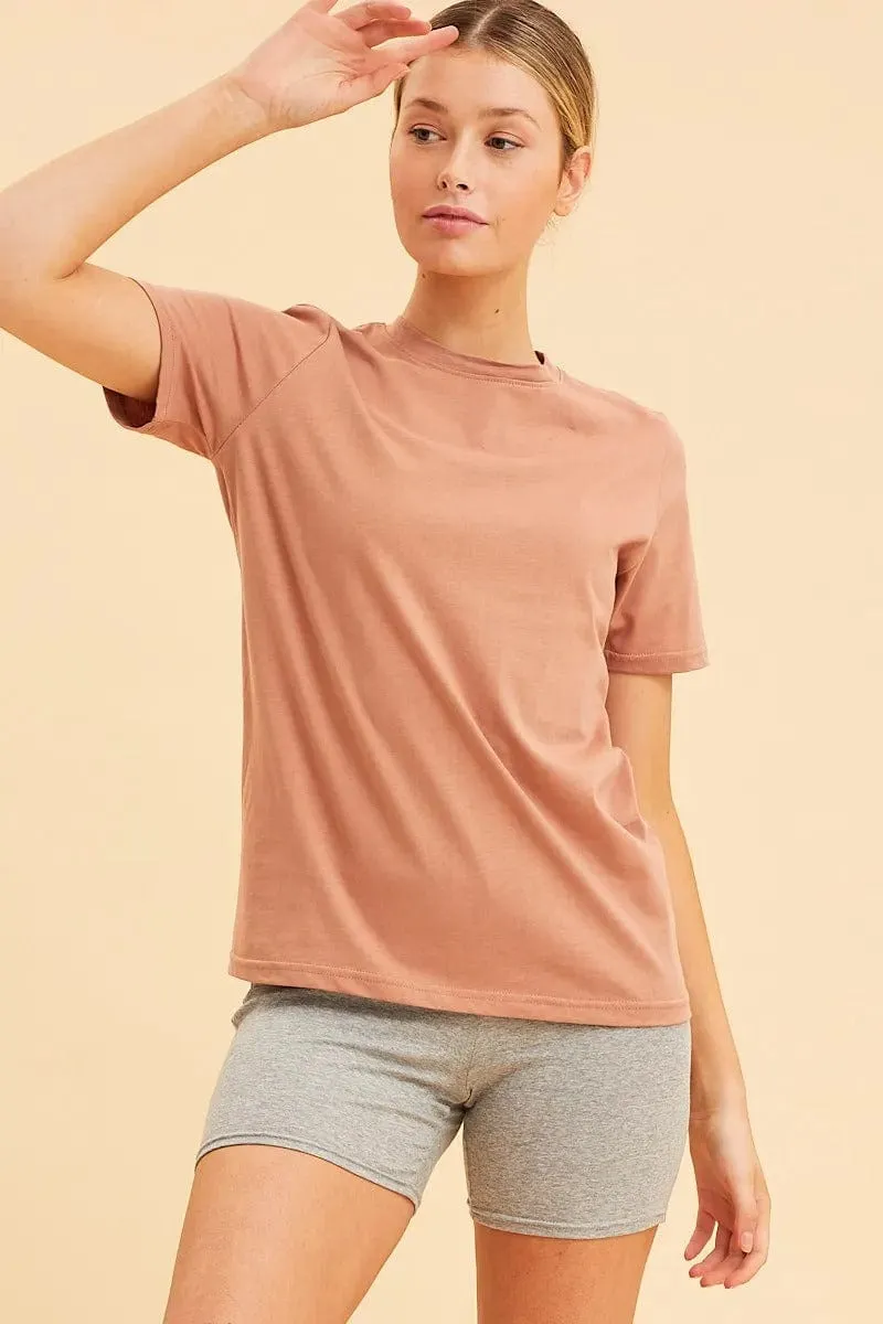 Beige Cotton T-Shirt Crew Neck Regular Fit Cotton sold by Ally Fashion product image thumbnail 3