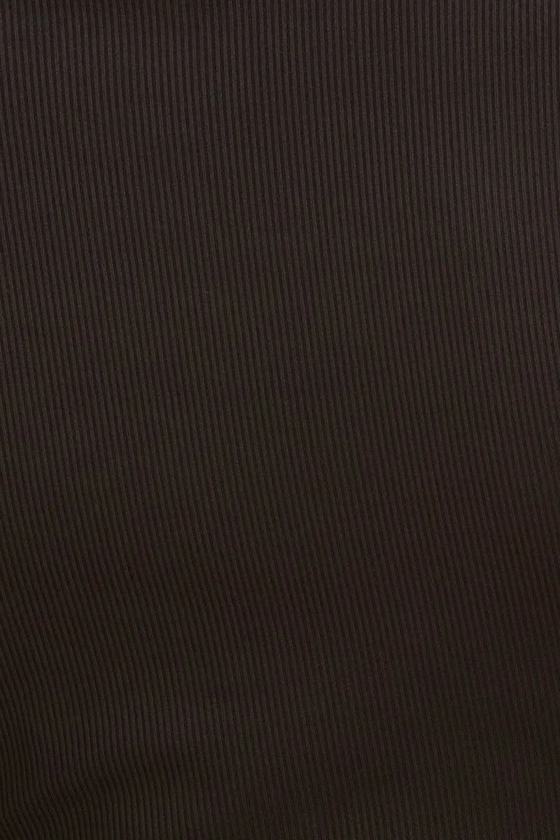 Black Crop Top Scoop Neck Long Sleeve Rib sold by Ally Fashion product image thumbnail 5