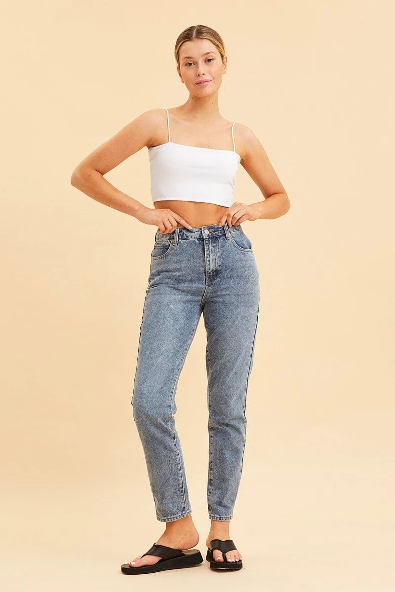 White Bandeau Singlet Rib Top sold by Ally Fashion product image thumbnail 2