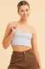 Blue Bandeau Singlet Rib Top sold by Ally Fashion