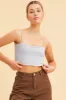 Blue Bandeau Singlet Rib Top sold by Ally Fashion