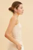 Beige Singlet Top Base Layer Sccop Neck Sleeveless sold by Ally Fashion