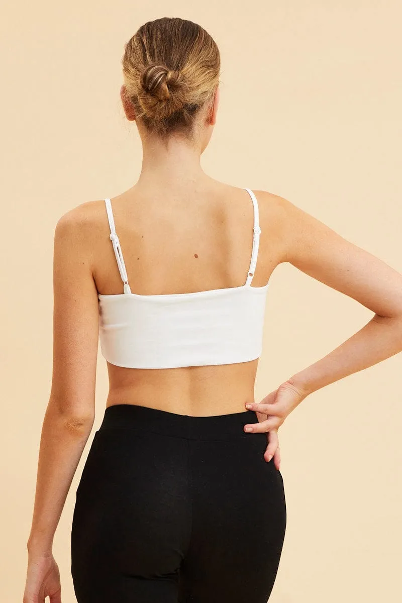 White Bandeau Singlet Top Cotton Stretch sold by Ally Fashion product image thumbnail 5