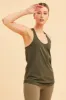 Green Racer Tank Cotton Stretch Sleeveless Scoop Neck sold by Ally Fashion
