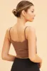 Brown Crop Cami Top Smooth Scoop Neck Sleeveless sold by Ally Fashion