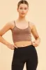 Brown Crop Cami Top Smooth Scoop Neck Sleeveless sold by Ally Fashion